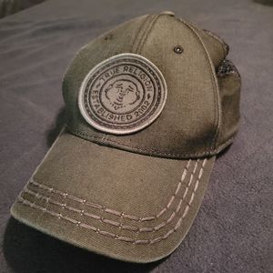 True Religion Black Trucker Hat